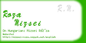 roza mizsei business card